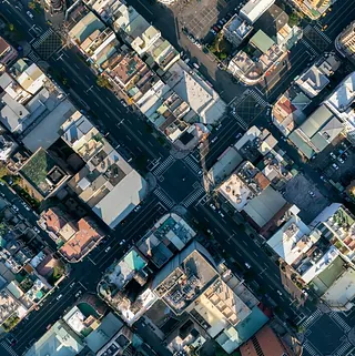 panoramica aerea barrio ciudad